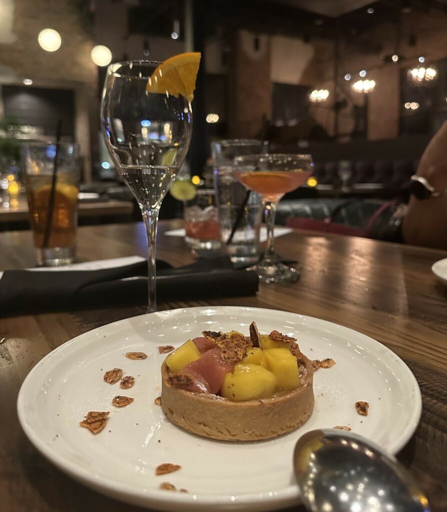 drinks and a desert. 